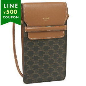 Celine Triomphe Shoulder Bag Phone Pouch Brown